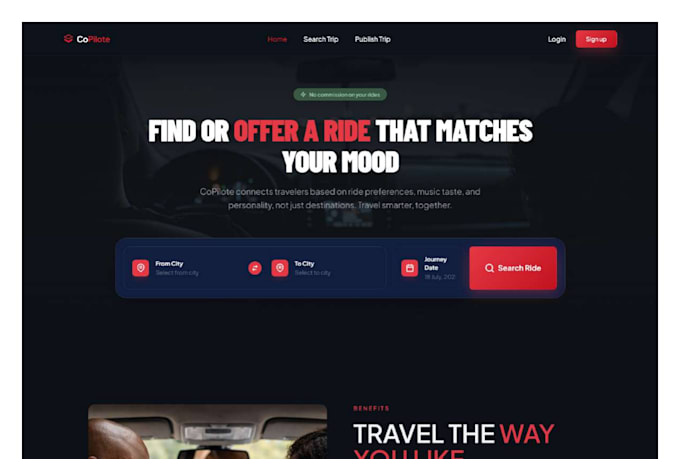 build car rental, appoinment booking website